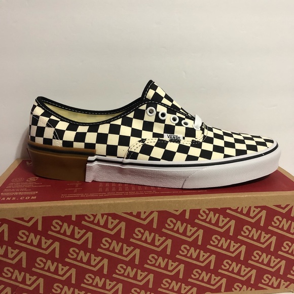vans authentic gum block checkerboard
